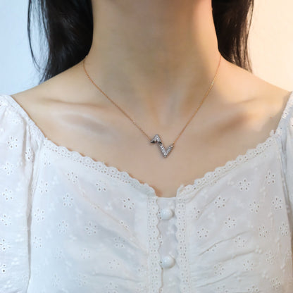 [⭐Novea]VOLT SILVER DIAMOND PEDANT NECKLACE