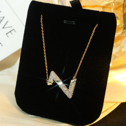 [⭐Novea]VOLT SILVER DIAMOND PEDANT NECKLACE
