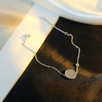 [⭐Novea]SUN MOTIF PINK MOP SILVER BRACELET