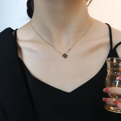 [⭐Novea]SUN PEDANT PINK GOLD 1 DIAMOND NECKLACE