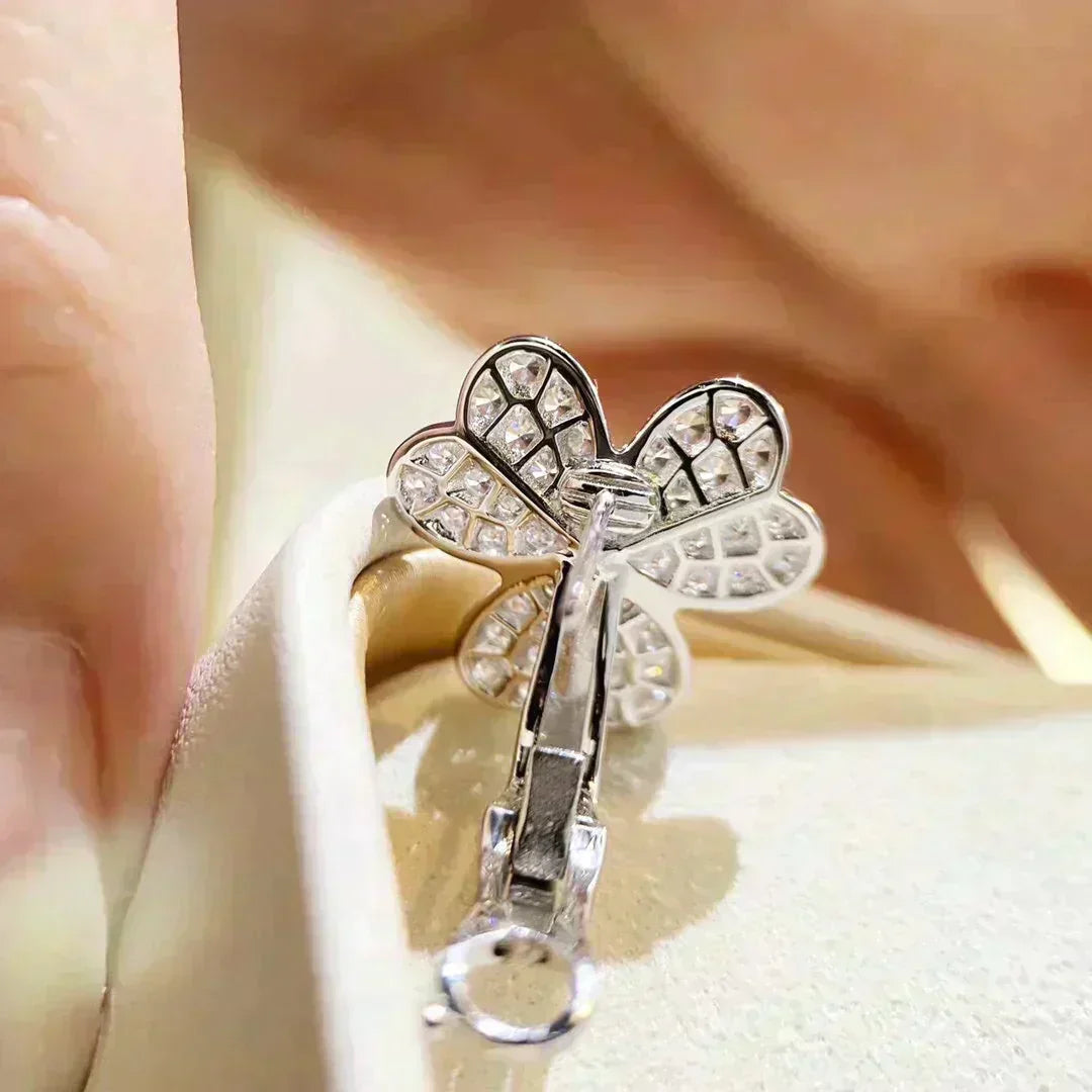[⭐Novea]CLOVER COMOS DIAMOND EARRINGS SILVER