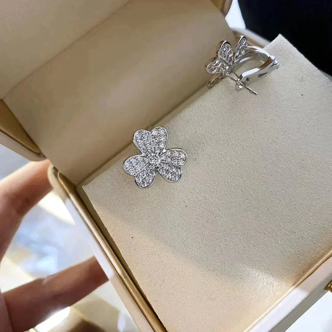 [⭐Novea]CLOVER COMOS DIAMOND EARRINGS SILVER