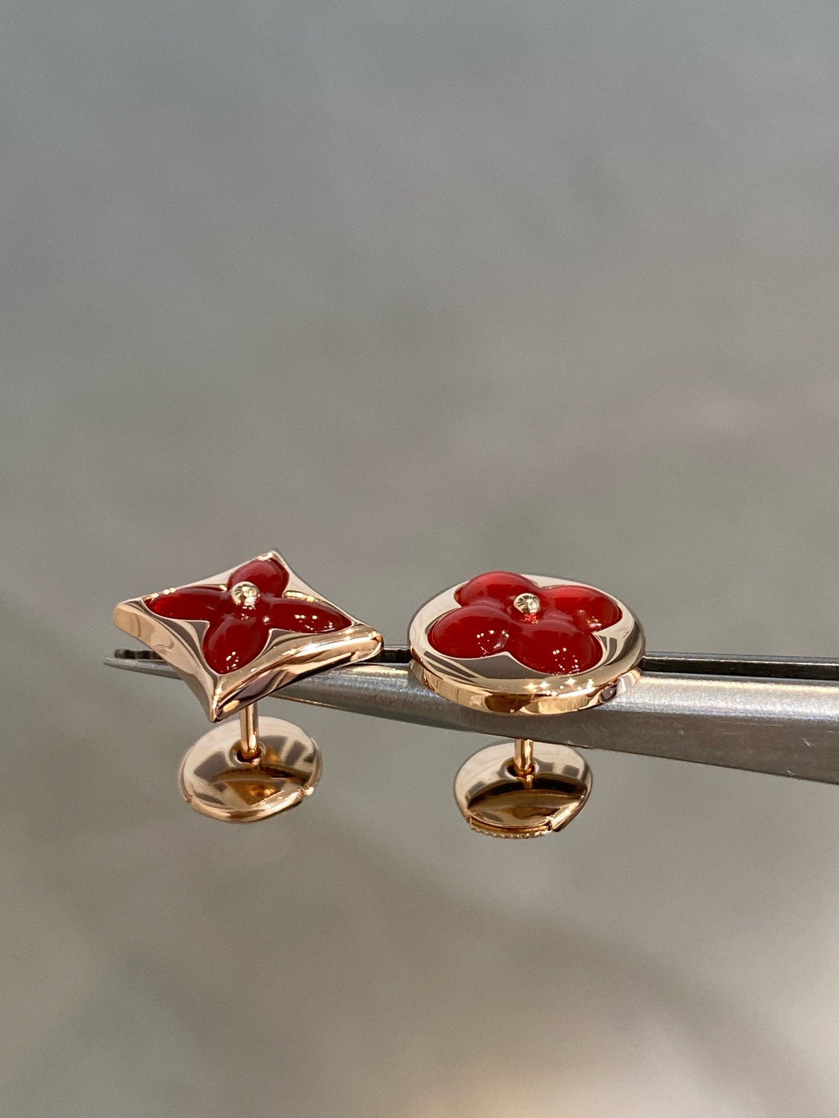 [⭐Novea]STAR AND SUN PINK GOLD CARNELIAN STUD EARRINGS