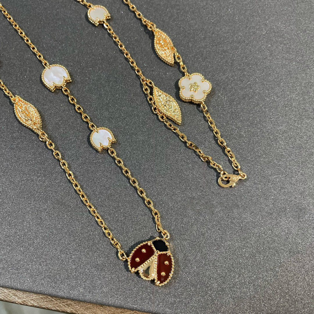 [⭐Novea]LUCKY SPRING 15 MOTIFS GOLD NECKLACE