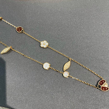 [⭐Novea]LUCKY SPRING 15 MOTIFS GOLD NECKLACE
