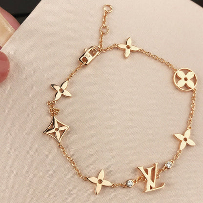 [⭐Novea]STAR AND SUN 7 MOTIFS GOLD BRACELET