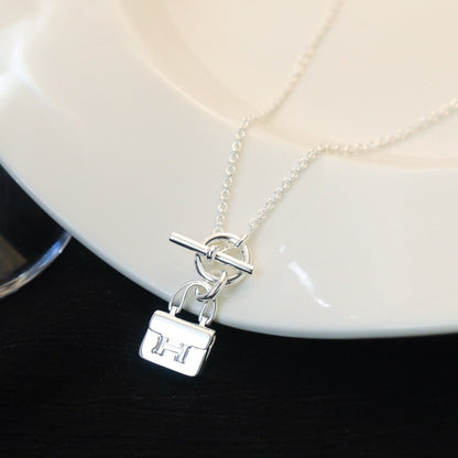 [⭐Novea]POP H PEDANT SILVER NECKLACE