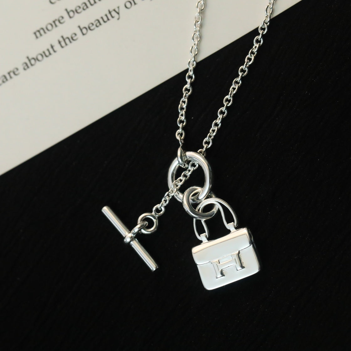 [⭐Novea]POP H PEDANT SILVER NECKLACE