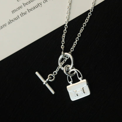 [⭐Novea]POP H PEDANT SILVER NECKLACE