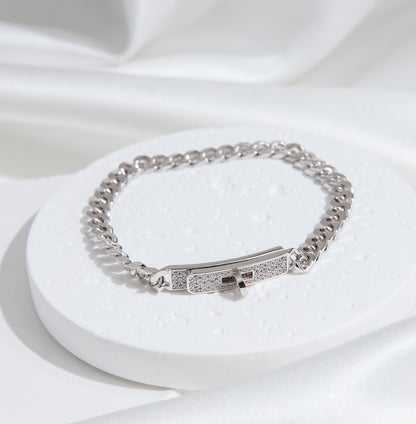 [⭐Novea]KELLY CHAIN SILVER DIAMOND BRACELET