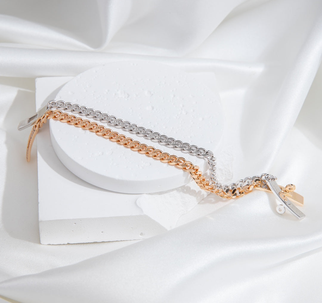 [⭐Novea]KELLY CHAIN SILVER DIAMOND BRACELET
