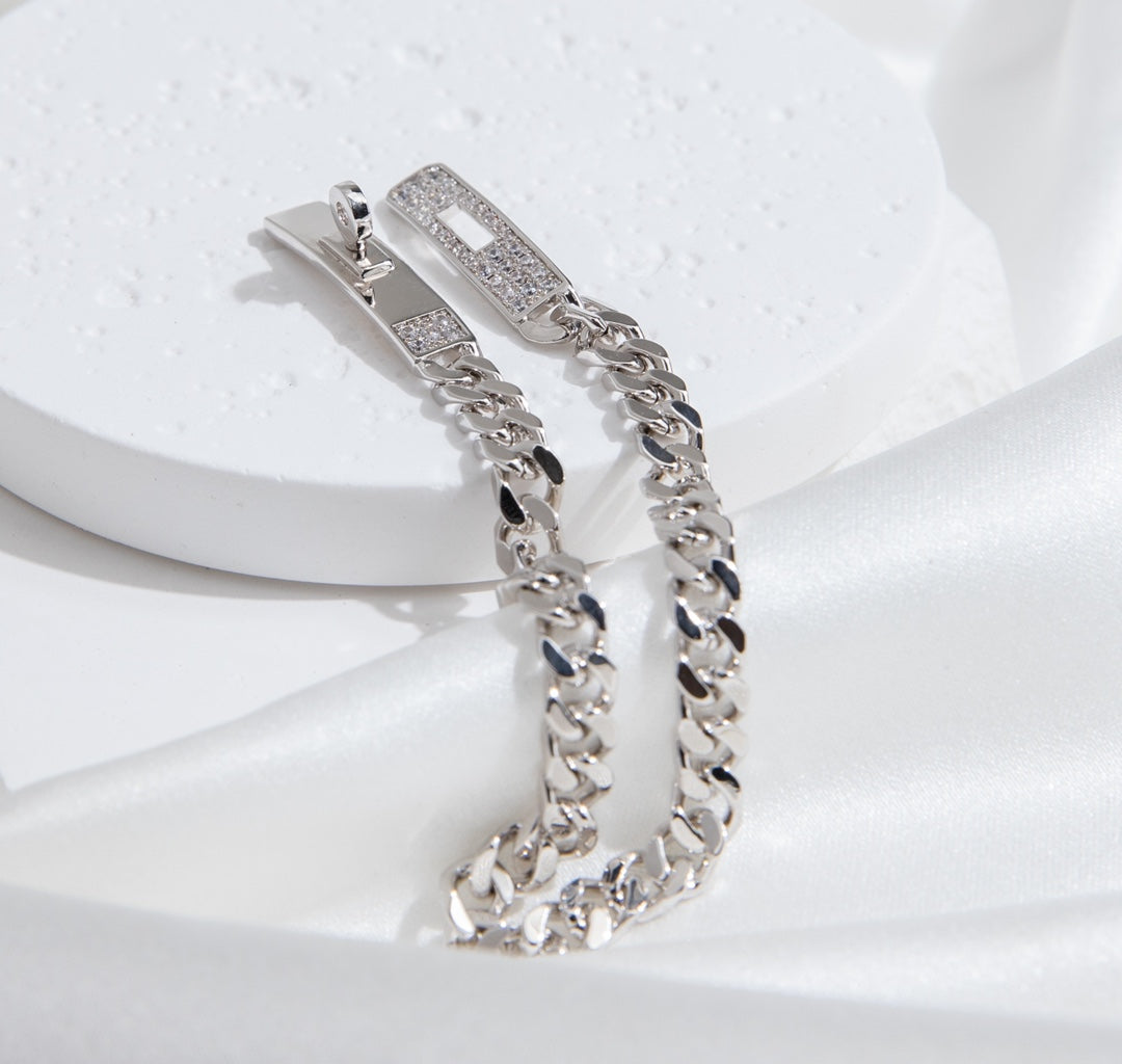 [⭐Novea]KELLY CHAIN SILVER DIAMOND BRACELET