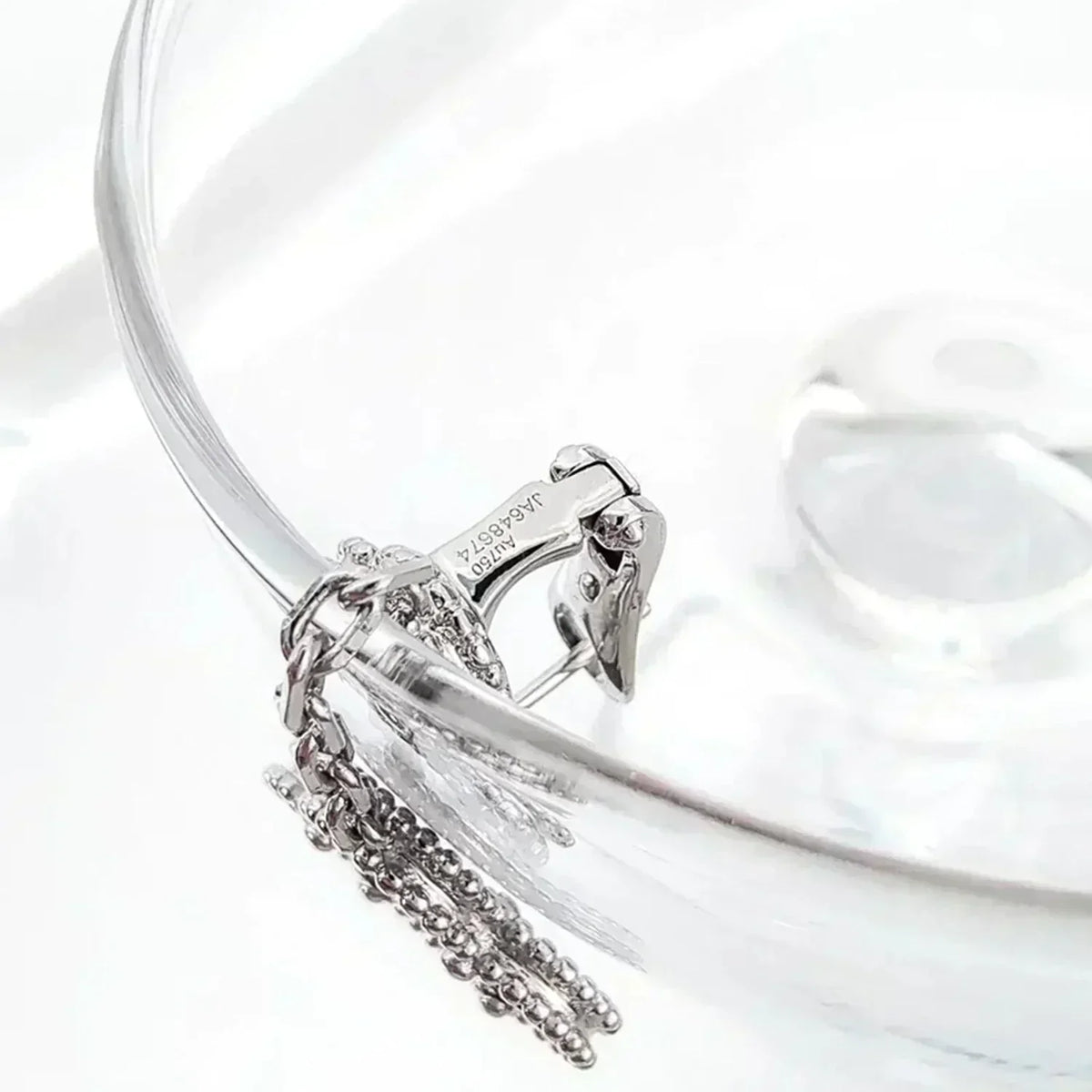 [⭐Novea]CLOVER 2 MOTIFS  DIAMOND ONYX EARRINGS SILVER