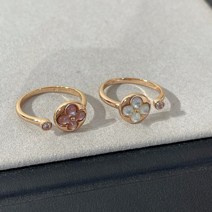 [⭐Novea]SUN 1 DIAMOND PINK MOP RING
