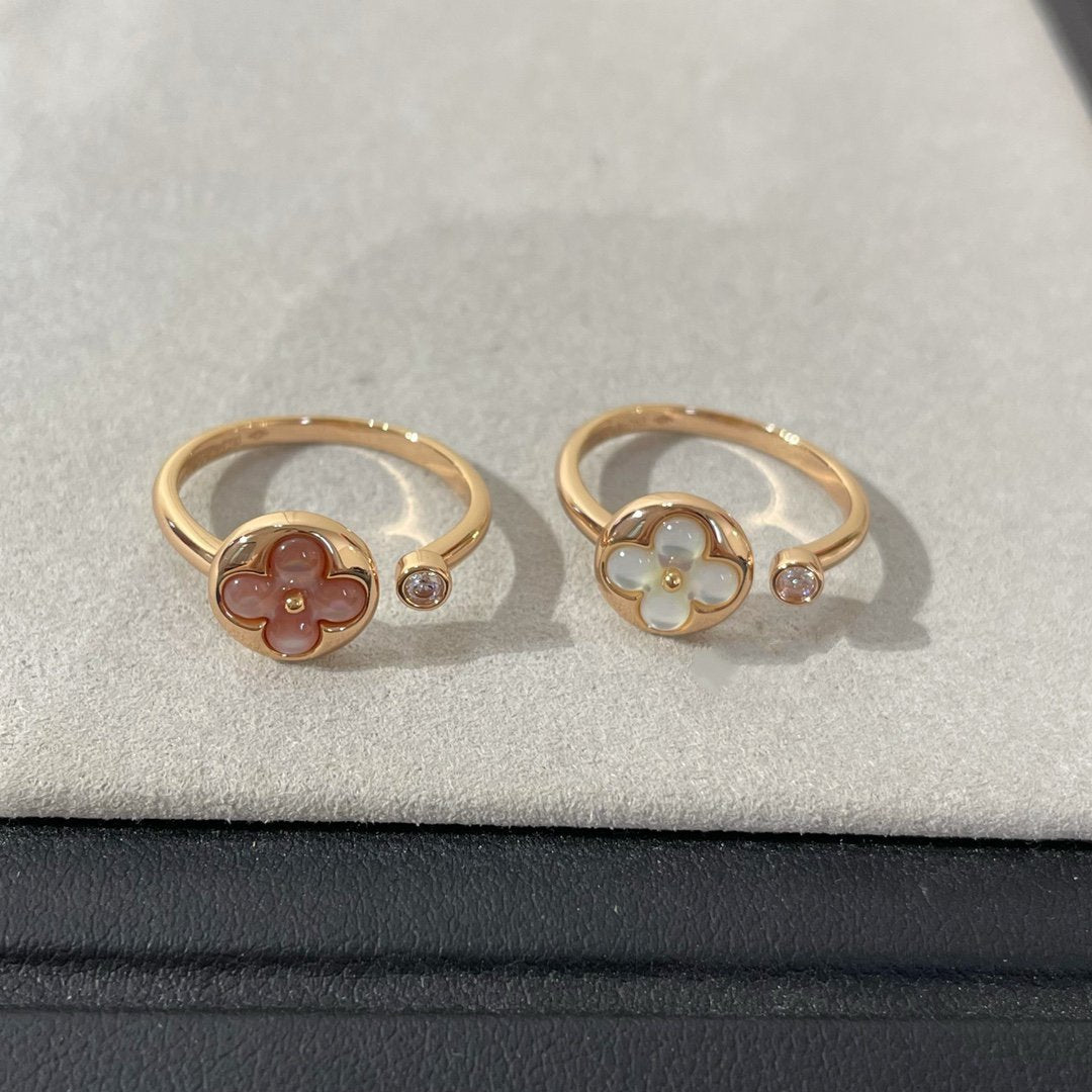 [⭐Novea]SUN 1 DIAMOND PINK MOP RING