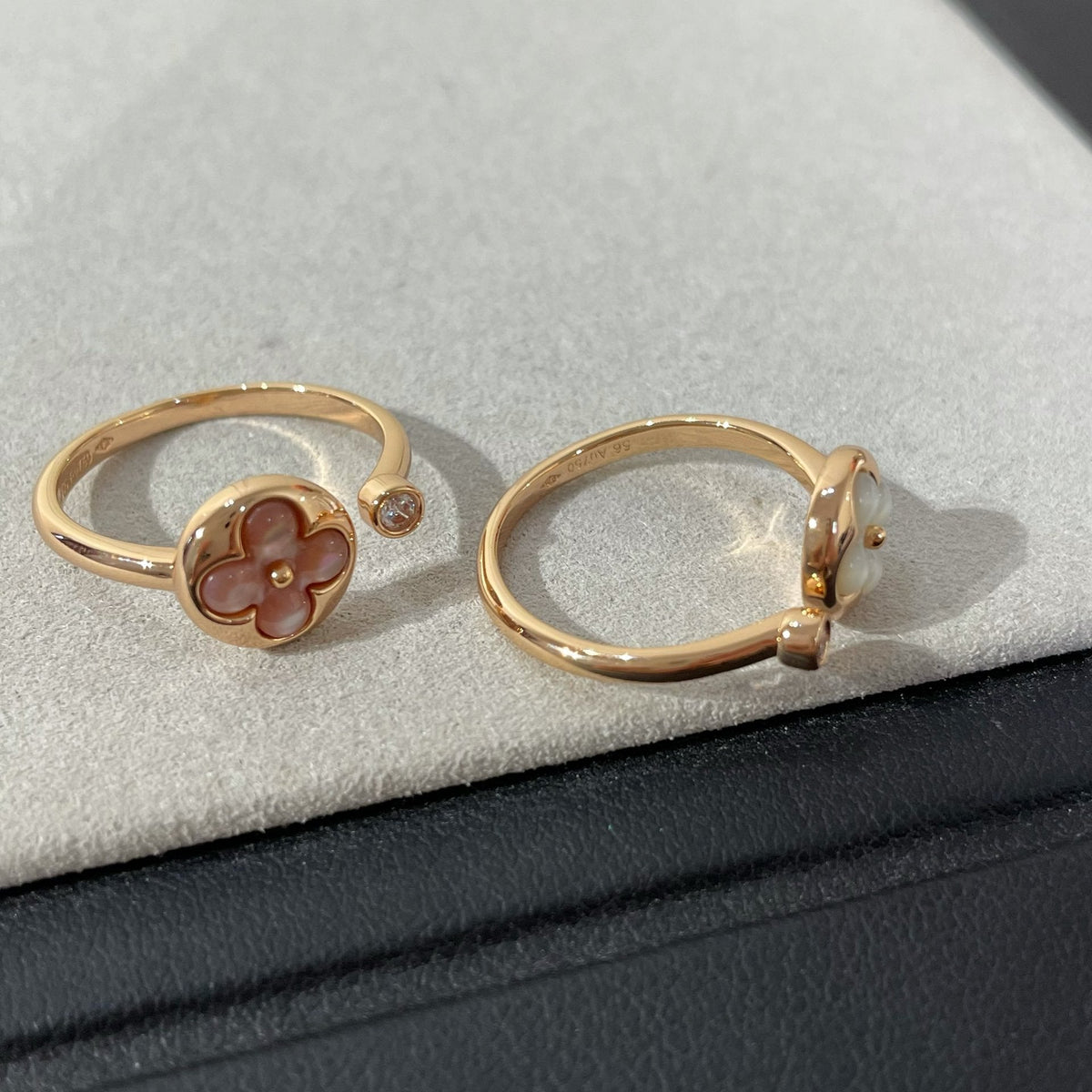 [⭐Novea]SUN 1 DIAMOND PINK MOP RING