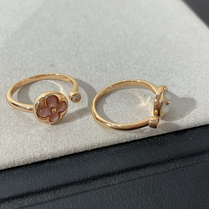 [⭐Novea]SUN 1 DIAMOND PINK MOP RING