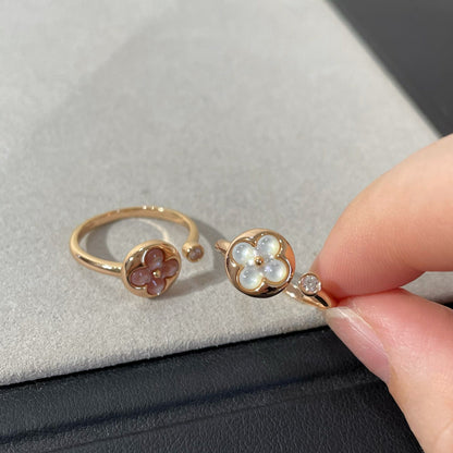 [⭐Novea]SUN 1 DIAMOND PINK MOP RING