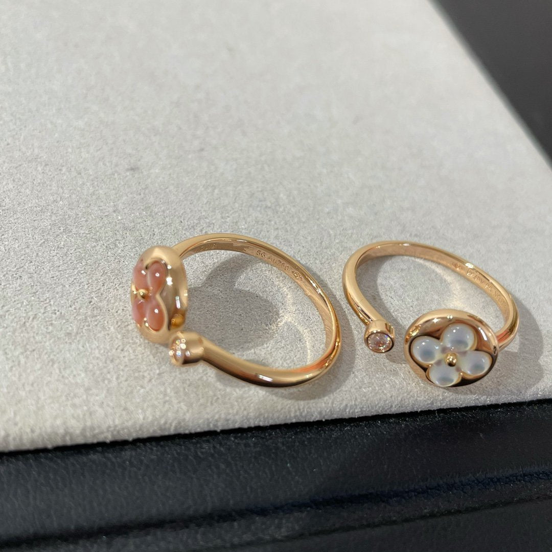 [⭐Novea]SUN 1 DIAMOND PINK MOP RING