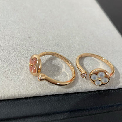 [⭐Novea]SUN 1 DIAMOND PINK MOP RING