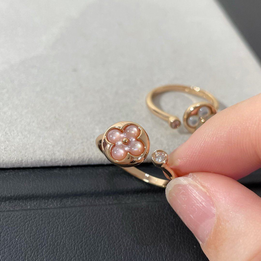 [⭐Novea]SUN 1 DIAMOND PINK MOP RING