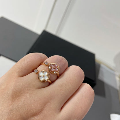 [⭐Novea]SUN 1 DIAMOND PINK MOP RING