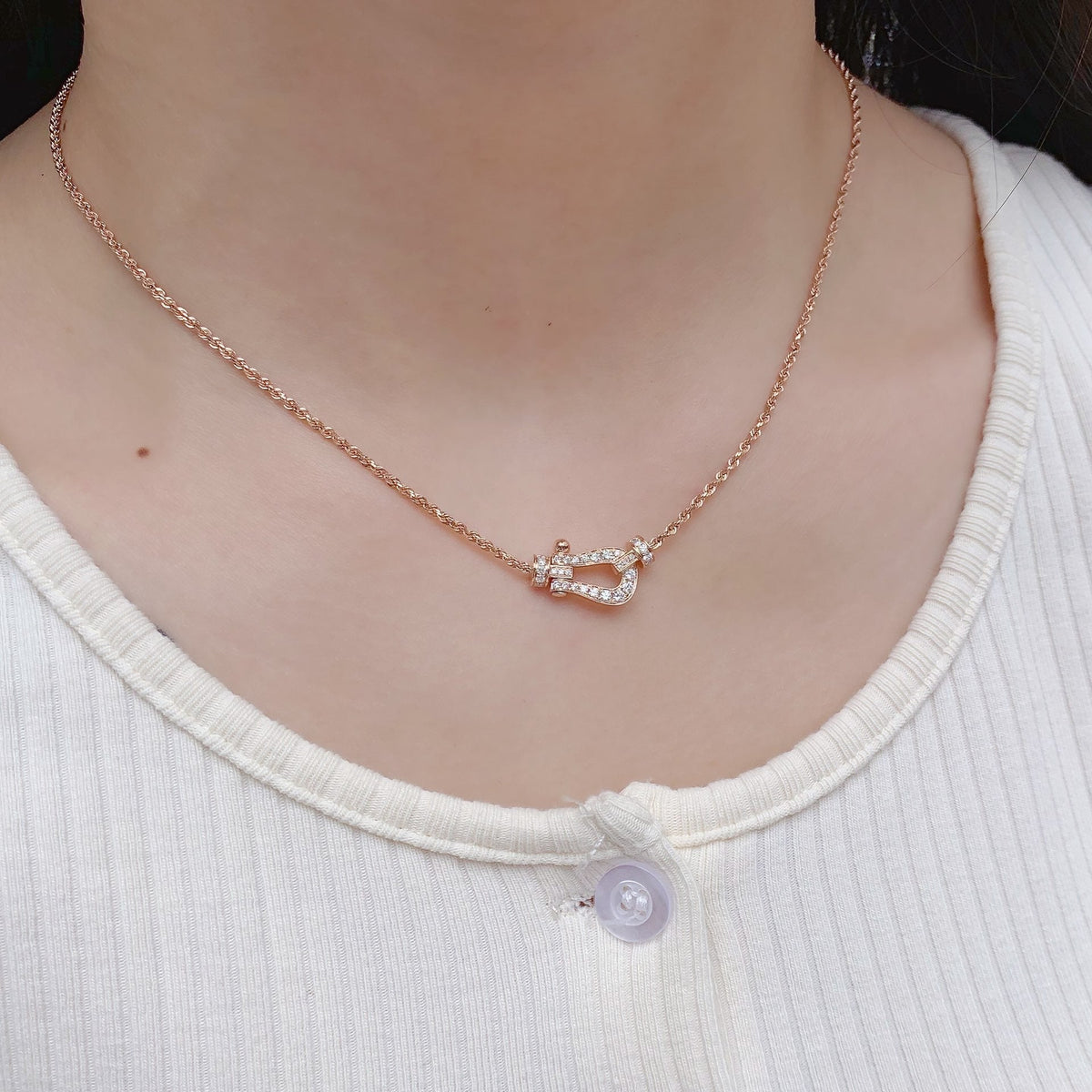 [⭐Novea]FORCE 10 PINK GOLD DIAMOND NECKLACE