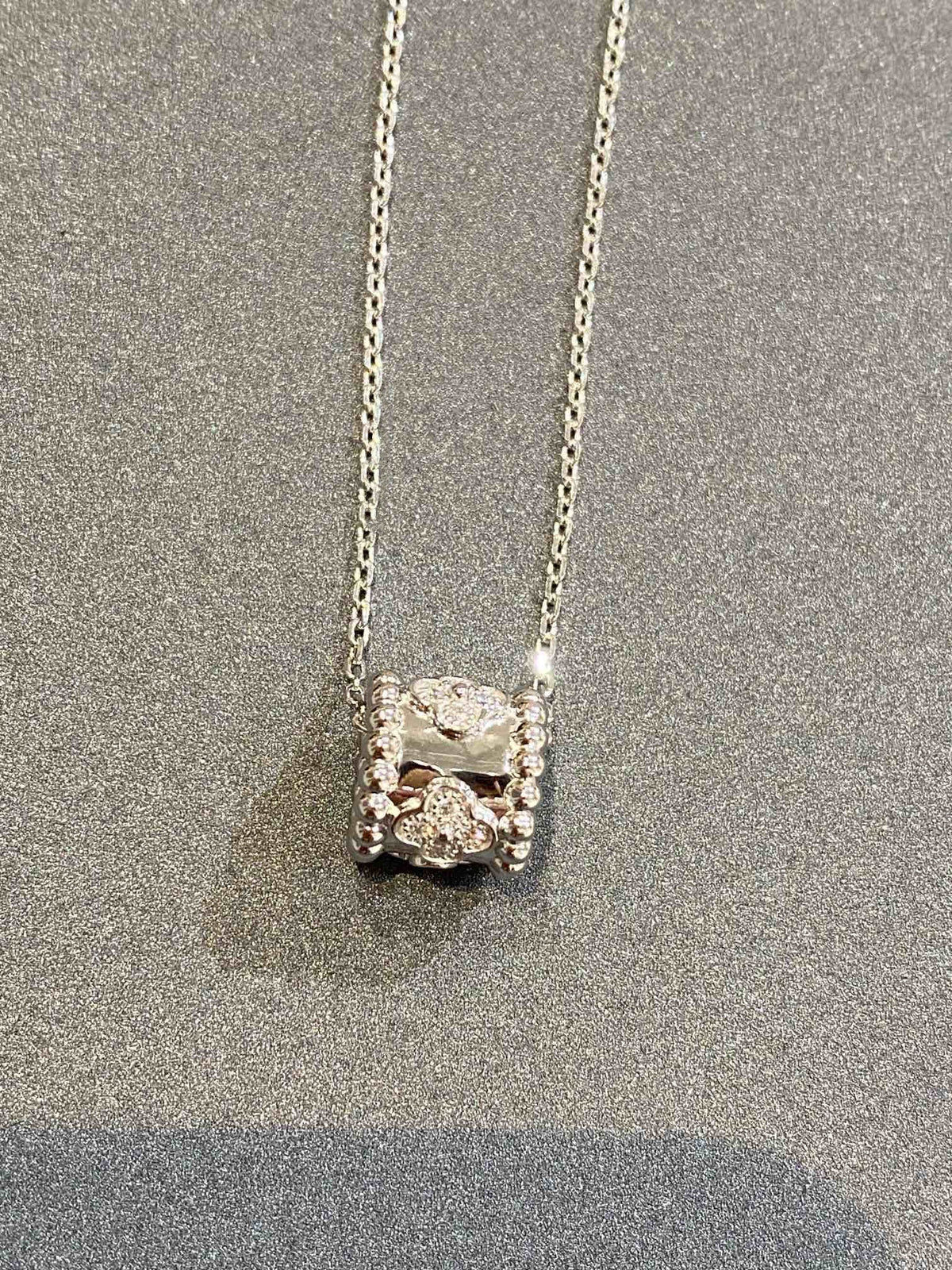 [⭐Novea]PERLEE PEDANT SIVLER DIAMOND NECKLACE