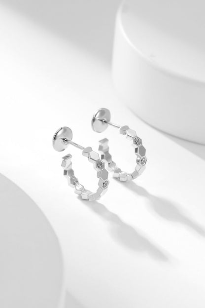 [⭐Novea]BEE LOVE DIAMOND HOOP EARRINGS