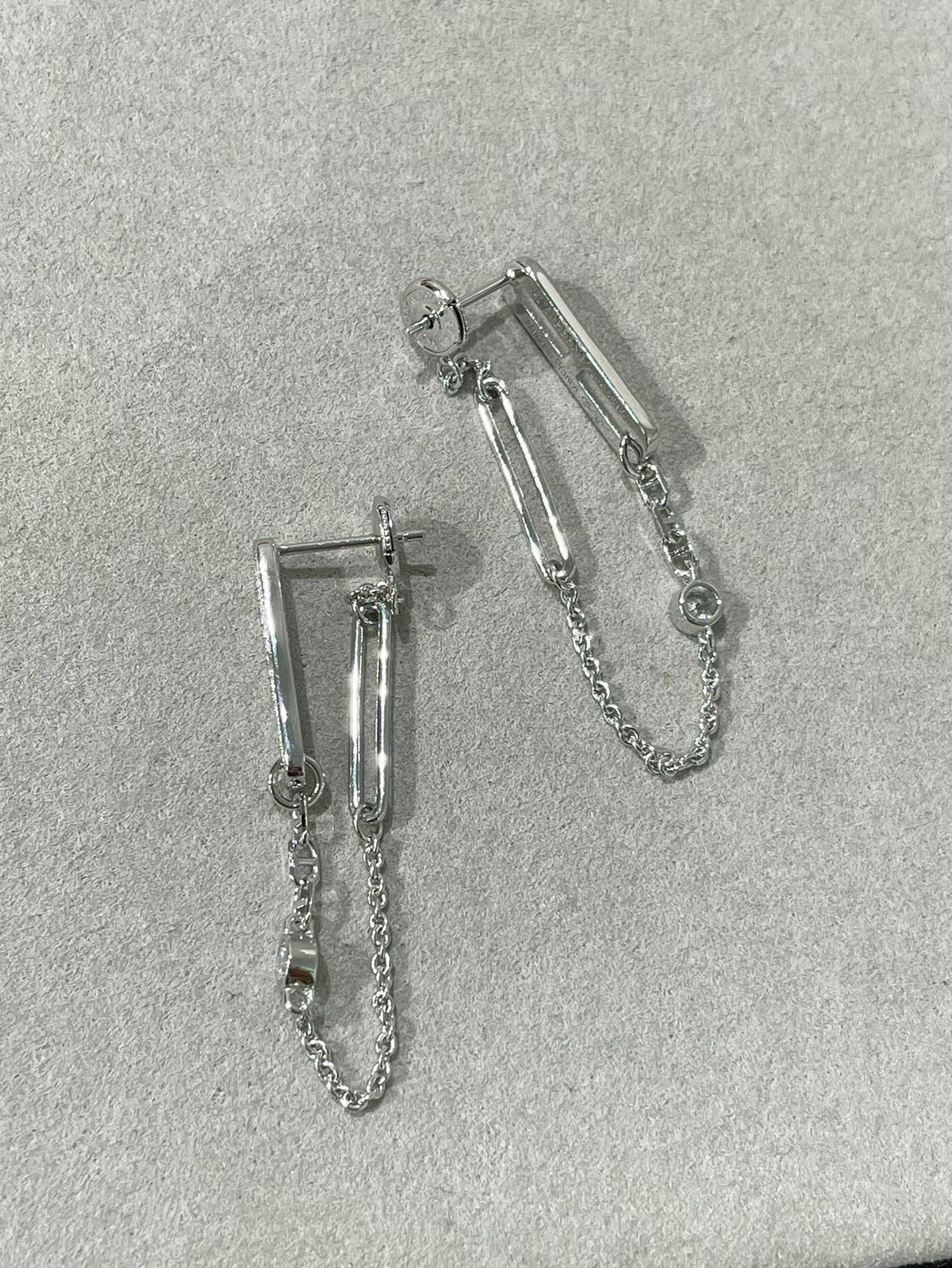 [⭐Novea]CHAINE CHAOS DIAMOND DROP EARRINGS
