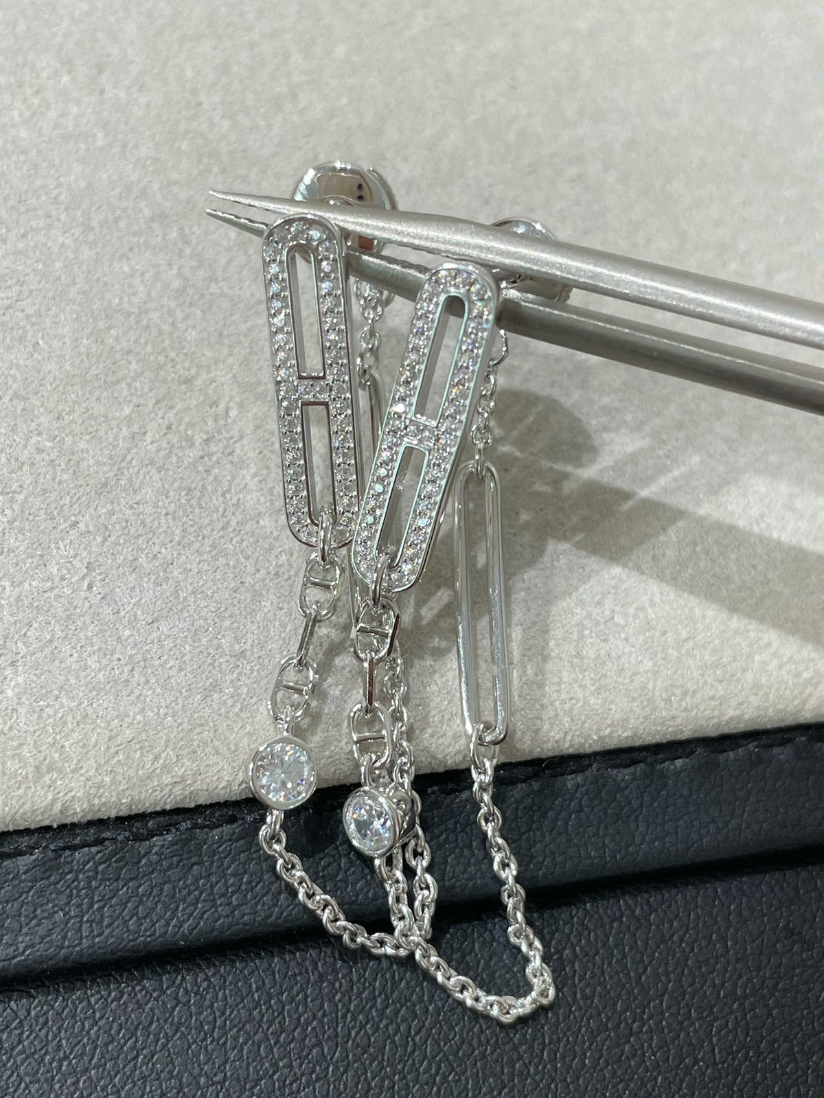 [⭐Novea]CHAINE CHAOS DIAMOND DROP EARRINGS