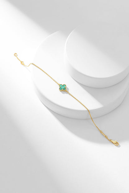 [⭐Novea]CLOVER BRACELET MALACHITE 1 MOTIF