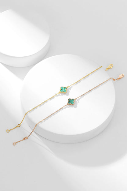 [⭐Novea]CLOVER BRACELET MALACHITE 1 MOTIF