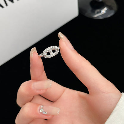 [⭐Novea]RONDE SMALL SILVER DIAMOND RING