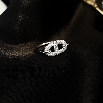 [⭐Novea]RONDE SMALL SILVER DIAMOND RING