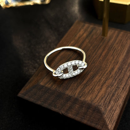 [⭐Novea]RONDE SMALL SILVER DIAMOND RING