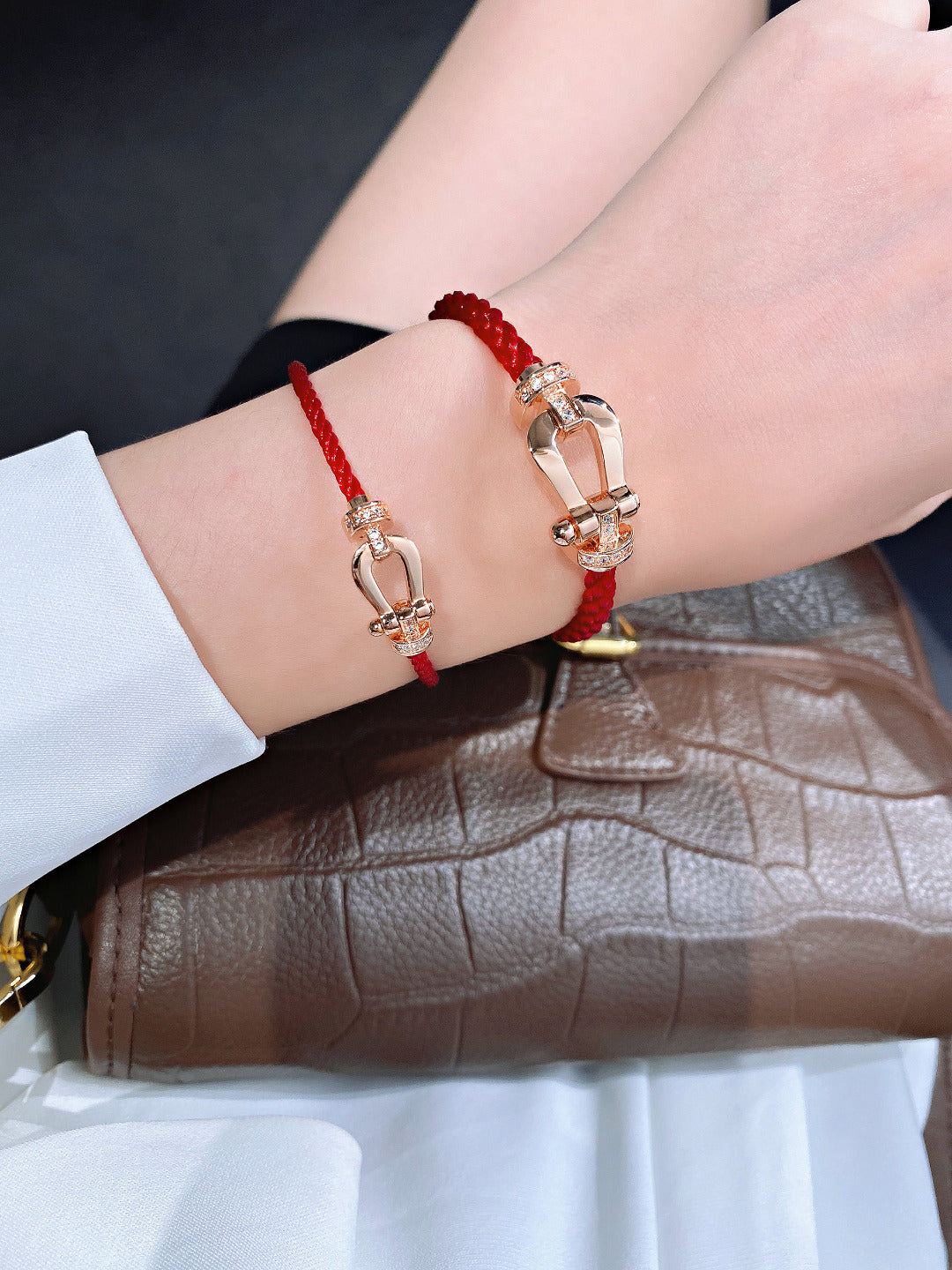 [⭐Novea]FORCE 10 HALF DIAMOND PINK GOLD RED CORDERI LARGE AND MEDIUM MODEL
