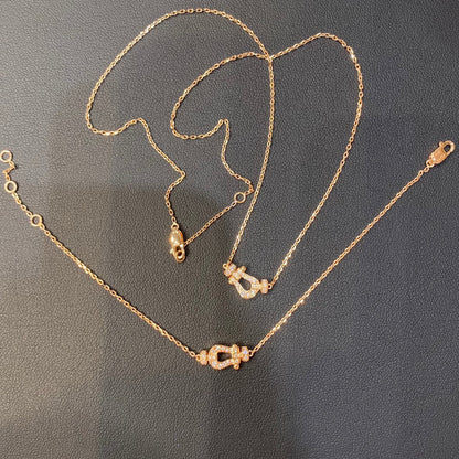 [⭐Novea]FORCE 10 DIAMOND PINK GOLD NECKLACE MINI MODEL