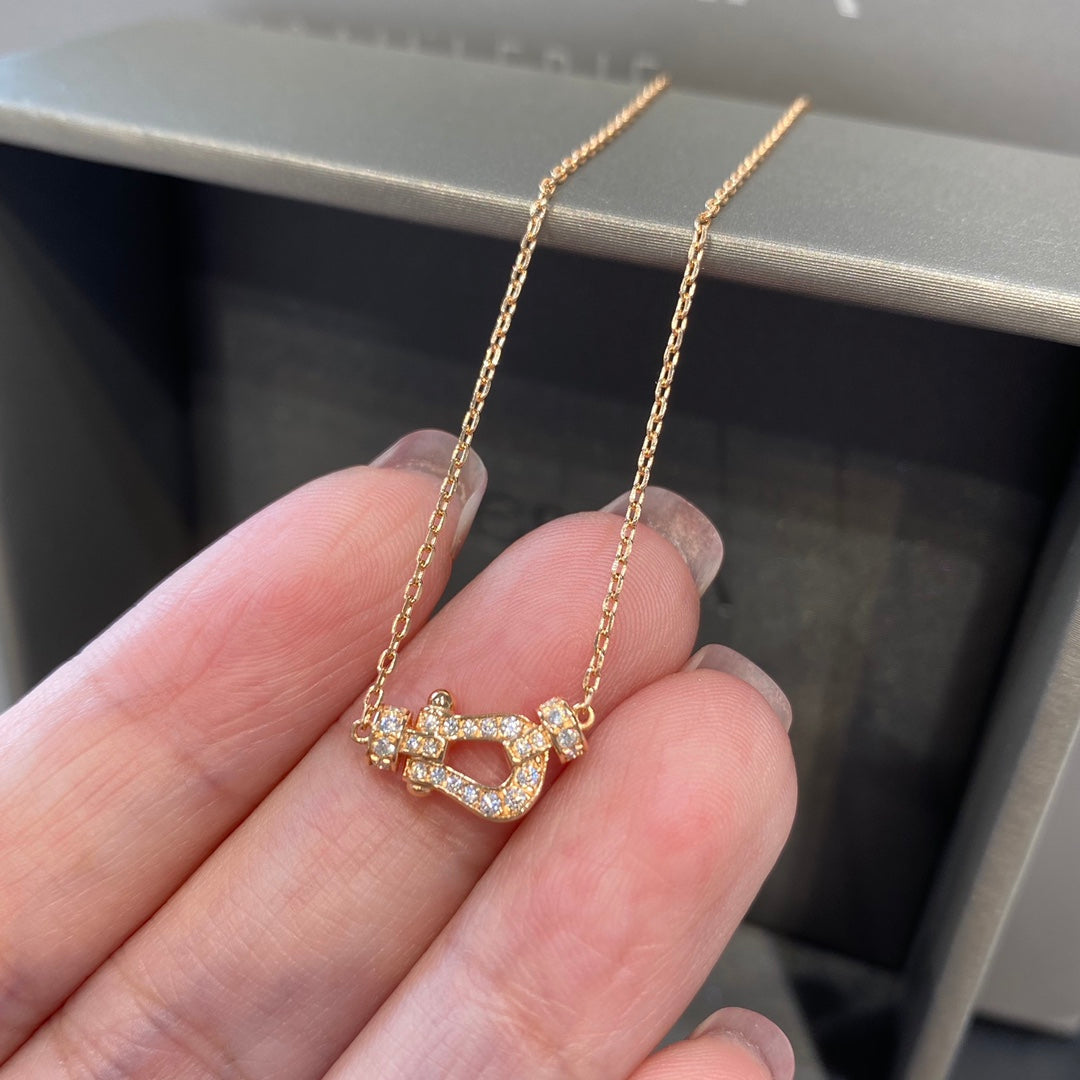 [⭐Novea]FORCE 10 DIAMOND PINK GOLD NECKLACE MINI MODEL