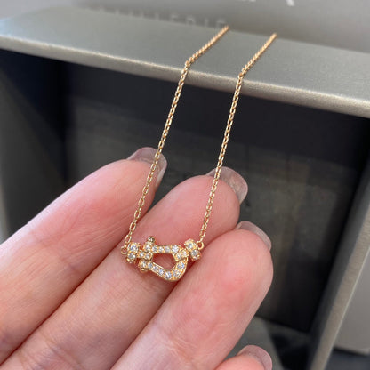 [⭐Novea]FORCE 10 DIAMOND PINK GOLD NECKLACE MINI MODEL