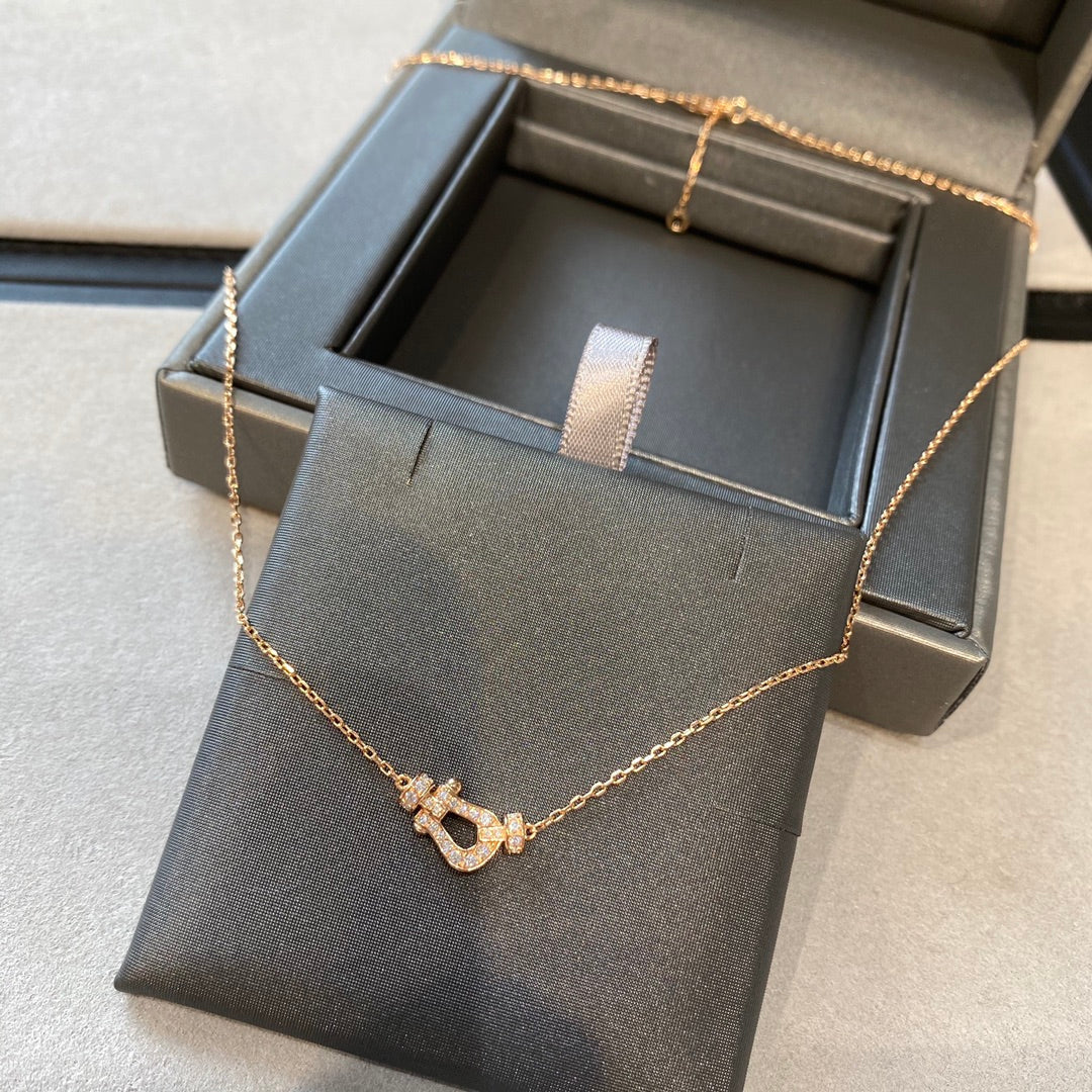 [⭐Novea]FORCE 10 DIAMOND PINK GOLD NECKLACE MINI MODEL