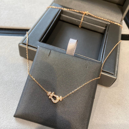 [⭐Novea]FORCE 10 DIAMOND PINK GOLD NECKLACE MINI MODEL