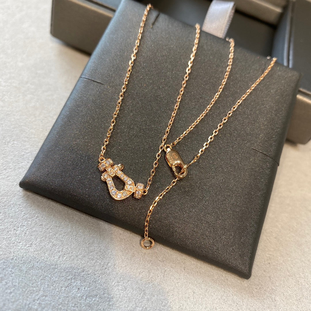 [⭐Novea]FORCE 10 DIAMOND PINK GOLD NECKLACE MINI MODEL