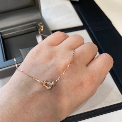 [⭐Novea]FORCE 10 DIAMOND PINK GOLD NECKLACE MINI MODEL