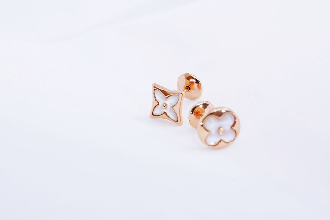 [⭐Novea]STAR AND SUN PINK GOLD MOP STUD EARRINGS