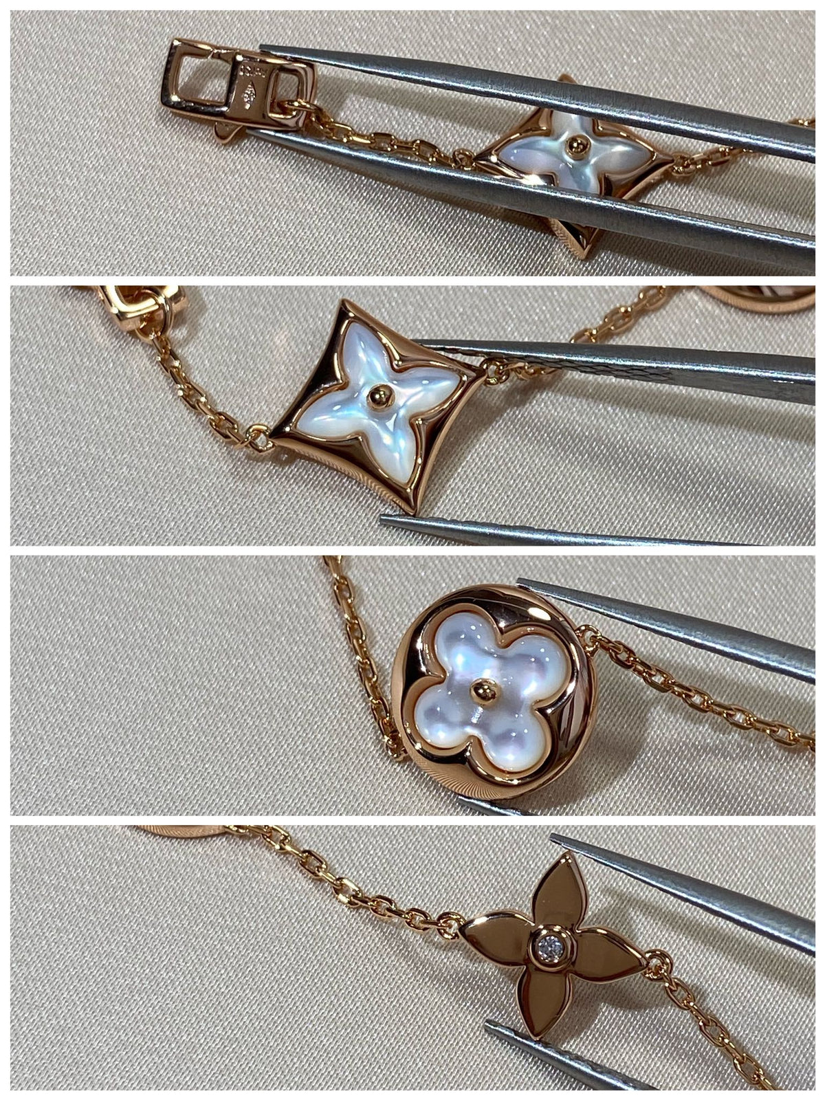 [⭐Novea]STAR AND SUN 5 MOTIF MOP PINK GOLD BRACELET
