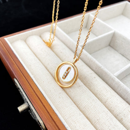 [⭐Novea]Demo MOVE MOP PINK GOLD NECKLACE