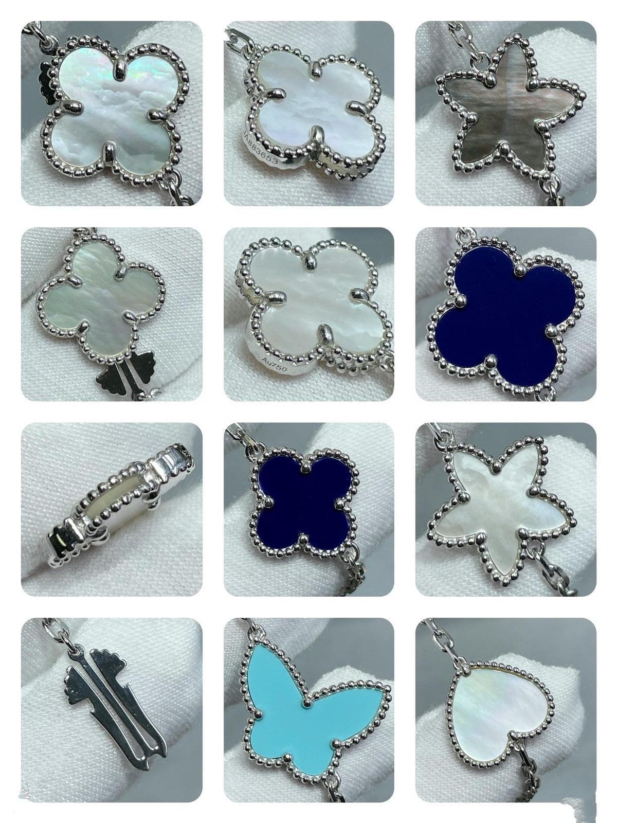 [⭐Novea]LUCKY CLOVER SILVER 11 MOTIF NECKLACE