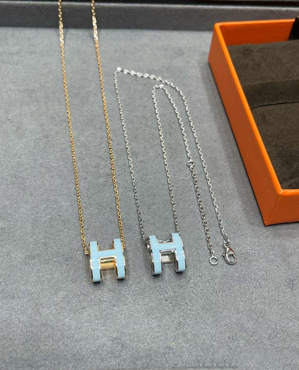 [⭐Novea]POP H SKY BLUE NECKLACE