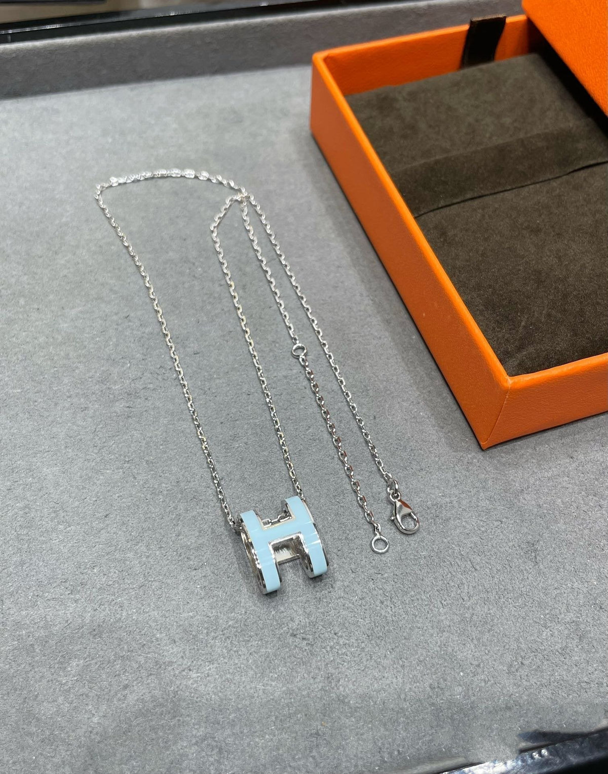 [⭐Novea]POP H SKY BLUE NECKLACE